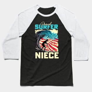 Proud Surfer Niece Baseball T-Shirt